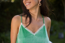 Load image into Gallery viewer, Sport Chic Green Apple Velour Top